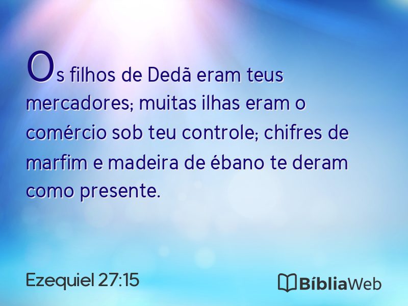 Ezequiel 27:15 em imagem para compartilhar
