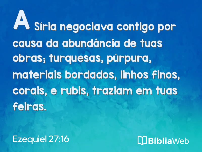 Ezequiel 27:16 em imagem para compartilhar