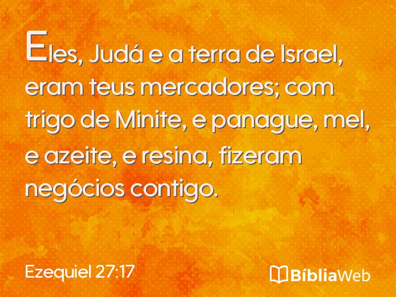 Ezequiel 27:17 em imagem para compartilhar