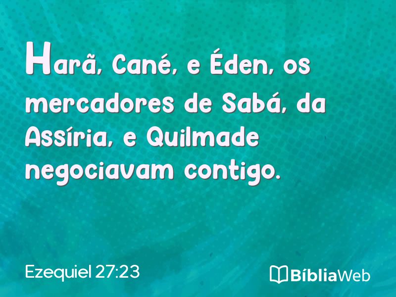Ezequiel 27:23 em imagem para compartilhar