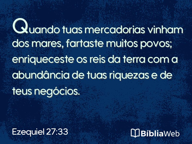 Ezequiel 27:33 em imagem para compartilhar