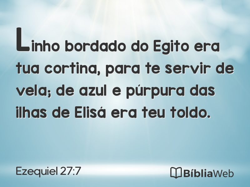 Ezequiel 27:7 em imagem para compartilhar