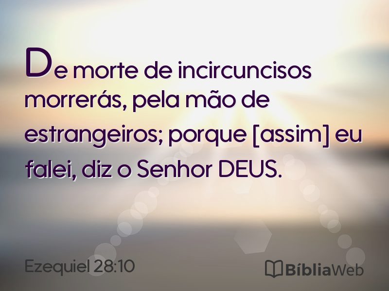 Ezequiel 28:10 em imagem para compartilhar