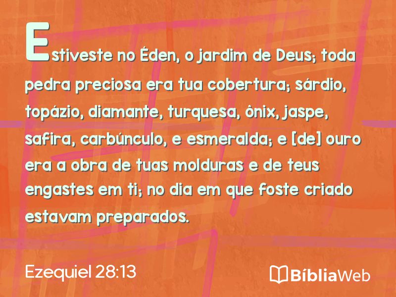 Ezequiel 28:13 em imagem para compartilhar