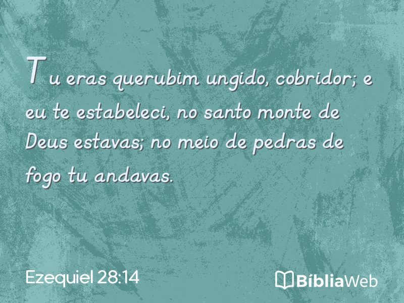 Ezequiel 28:14 em imagem para compartilhar