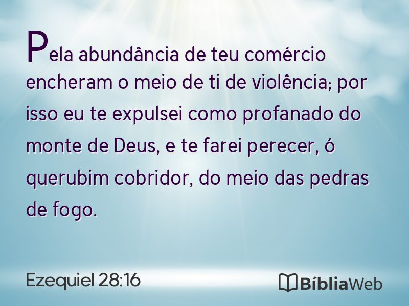 Ezequiel 28:16 em imagem para compartilhar