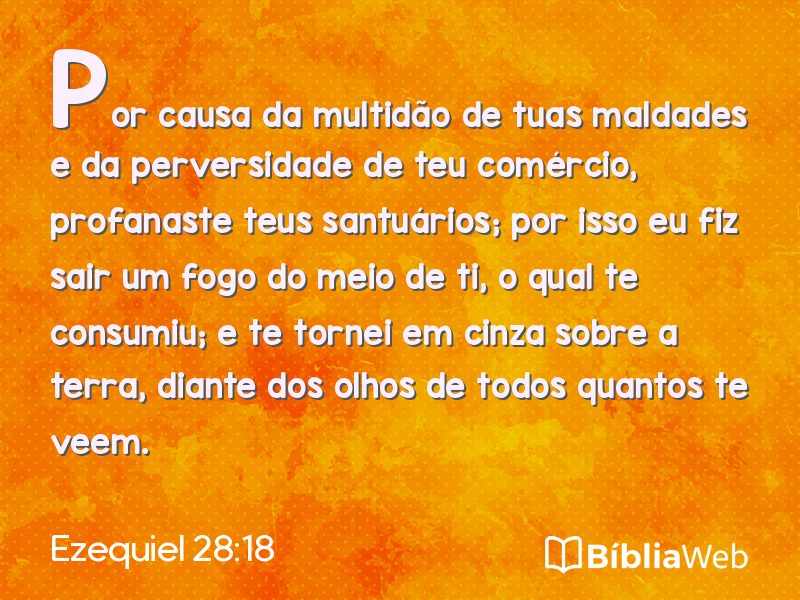 Ezequiel 28:18 em imagem para compartilhar