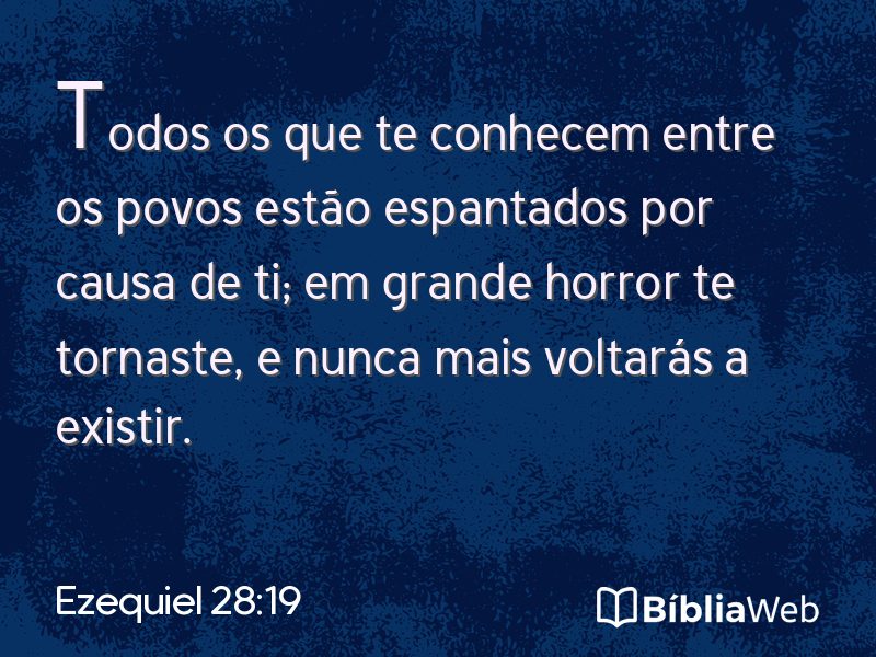 Ezequiel 28:19 em imagem para compartilhar