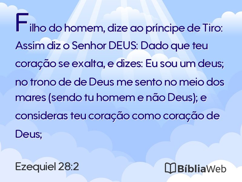 Ezequiel 28:2 em imagem para compartilhar