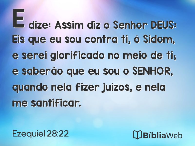 Ezequiel 28:22 em imagem para compartilhar