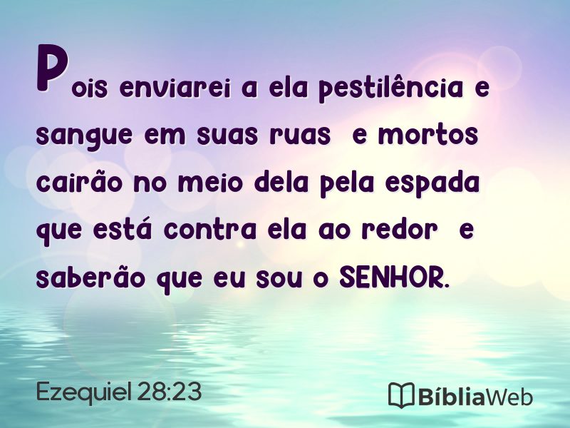 Ezequiel 28:23 em imagem para compartilhar