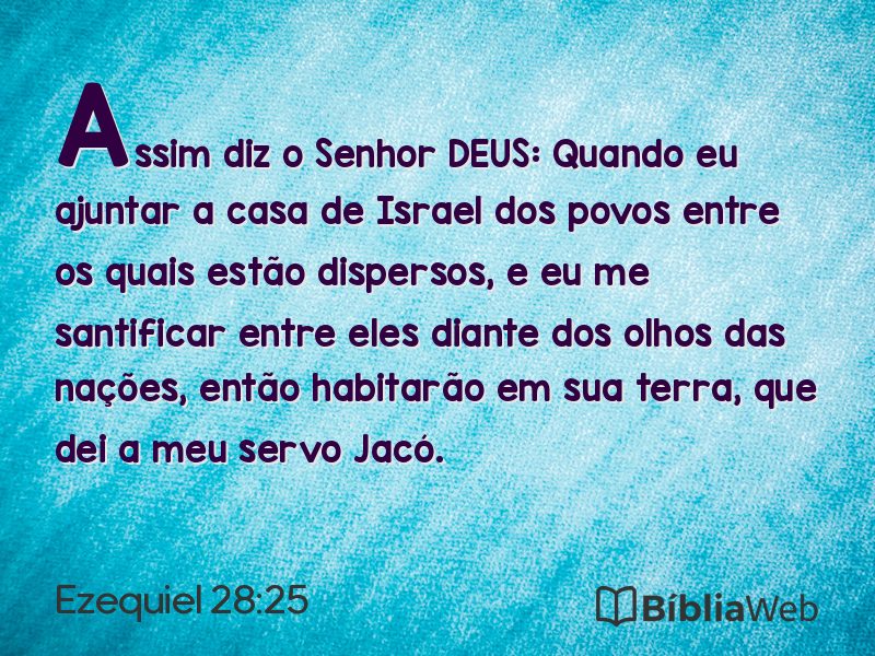 Ezequiel 28:25 em imagem para compartilhar