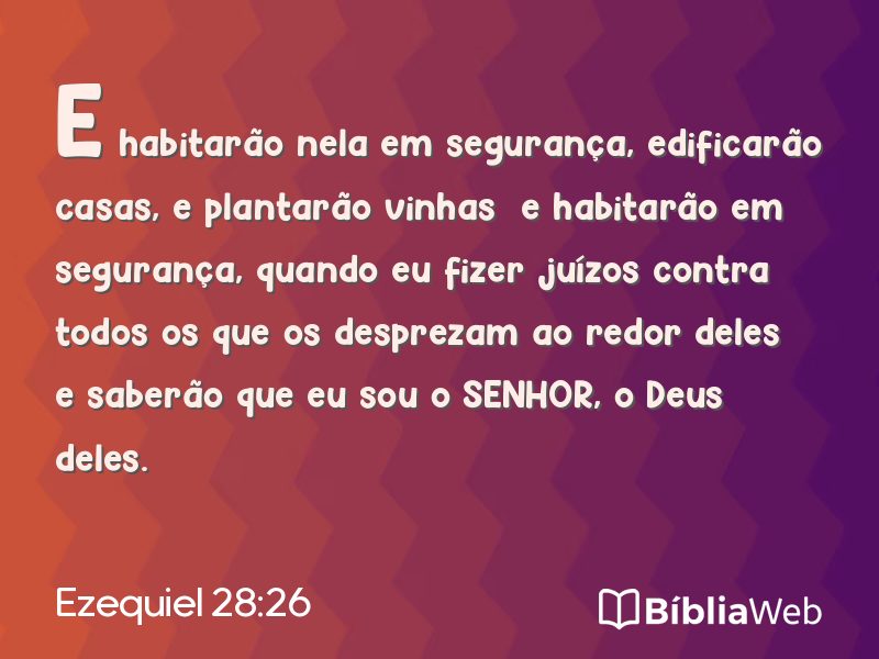 Ezequiel 28:26 em imagem para compartilhar