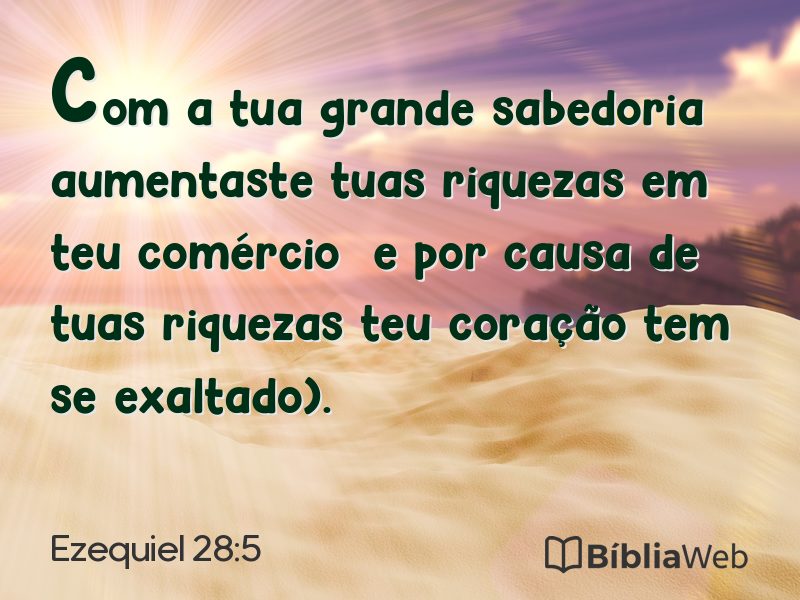 Ezequiel 28:5 em imagem para compartilhar