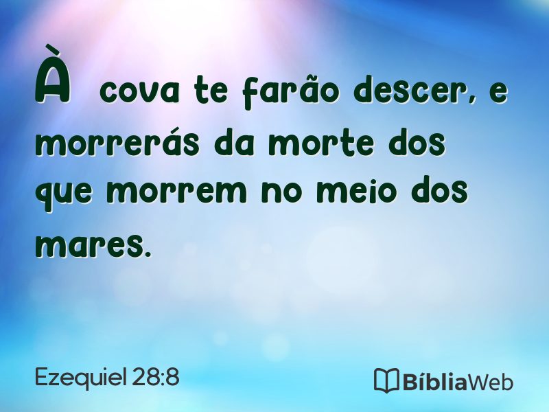 Ezequiel 28:8 em imagem para compartilhar