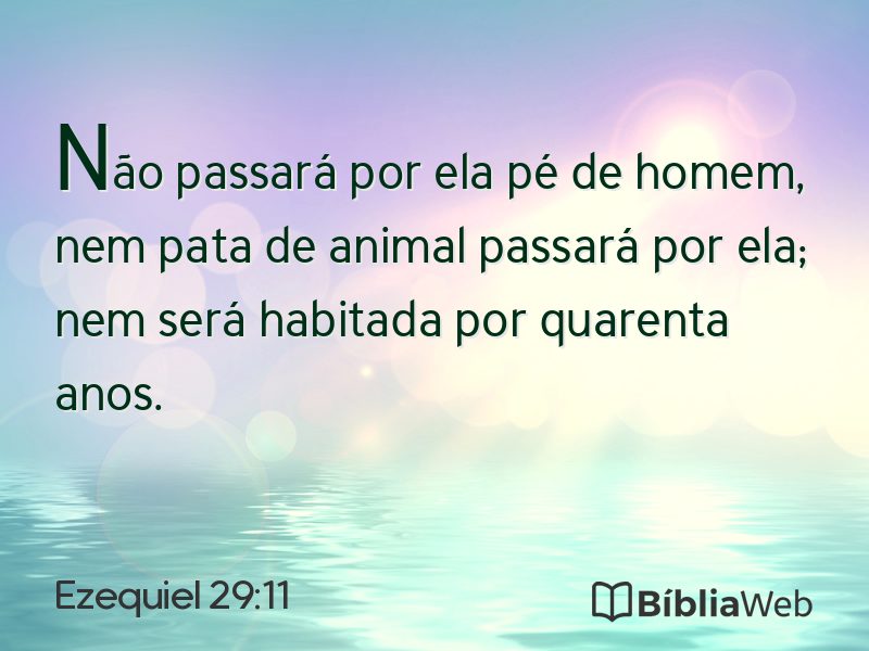 Ezequiel 29:11 em imagem para compartilhar
