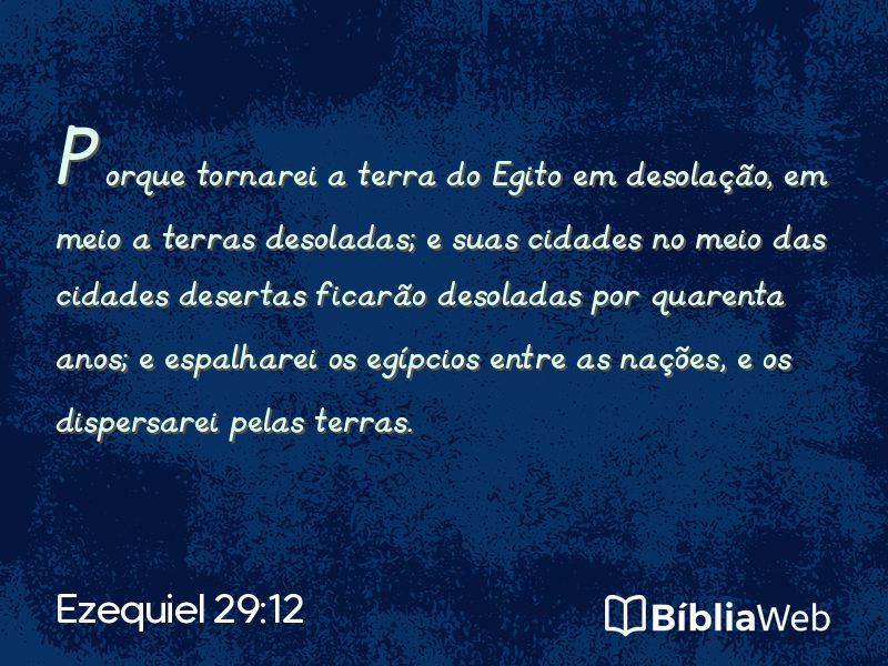 Ezequiel 29:12 em imagem para compartilhar