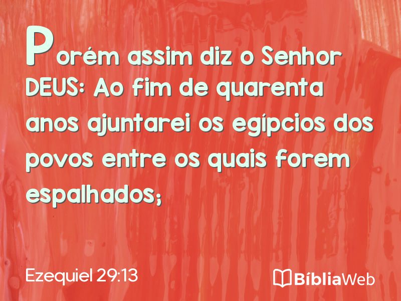 Ezequiel 29:13 em imagem para compartilhar