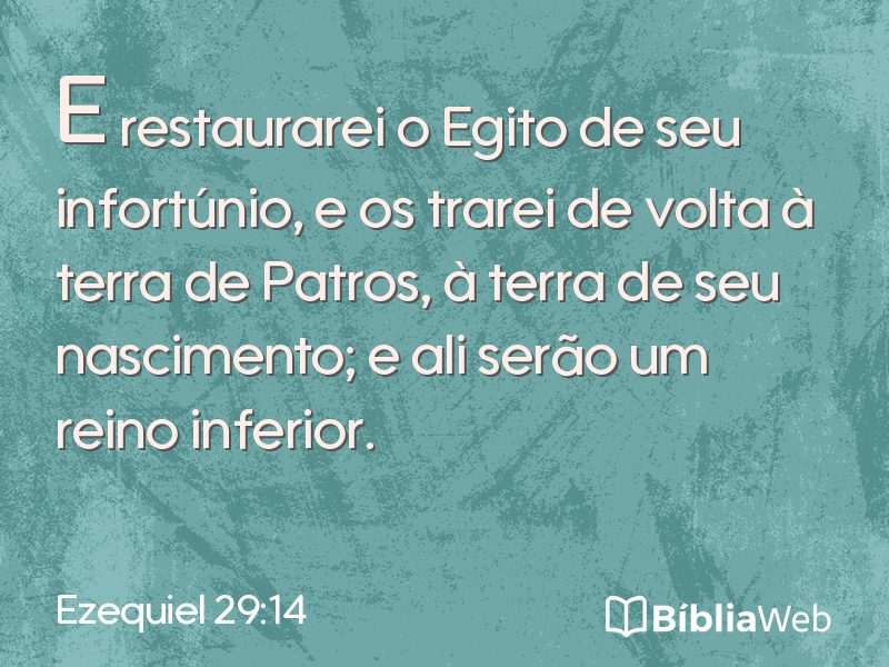 Ezequiel 29:14 em imagem para compartilhar