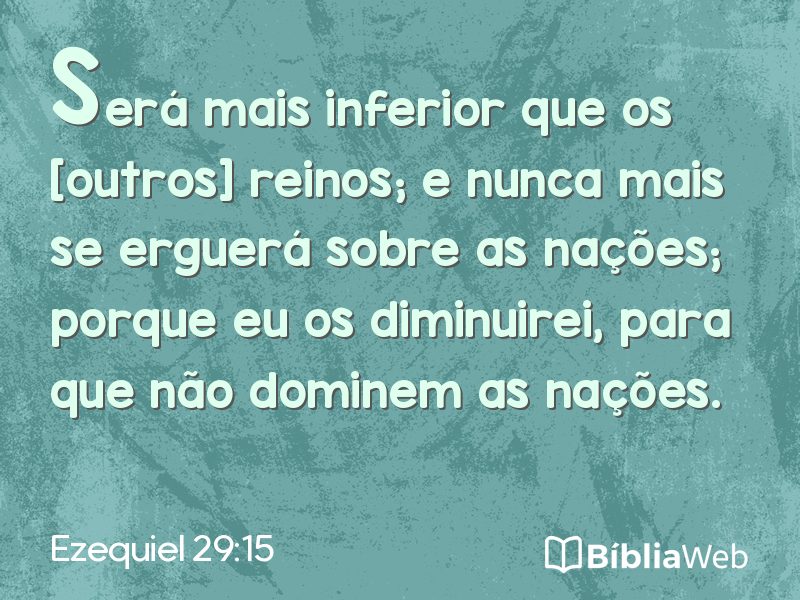 Ezequiel 29:15 em imagem para compartilhar