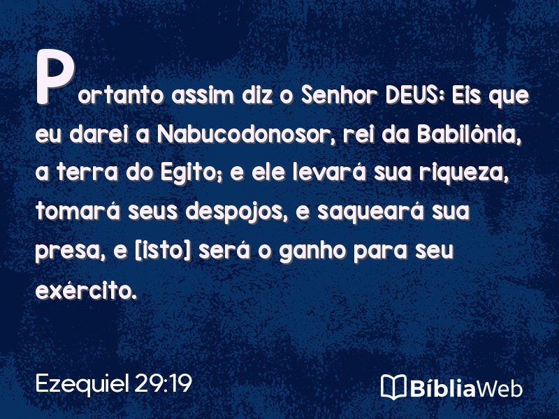 Ezequiel 29:19 em imagem para compartilhar