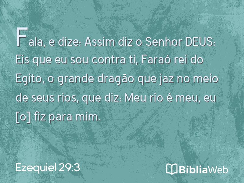 Ezequiel 29:3 em imagem para compartilhar