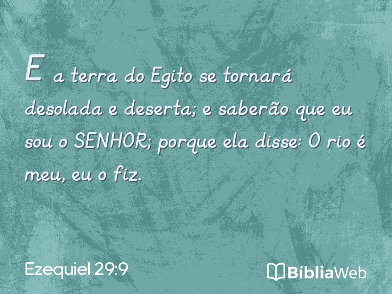 Ezequiel 29:9 em imagem para compartilhar