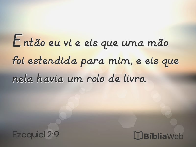 Ezequiel 2:9 em imagem para compartilhar
