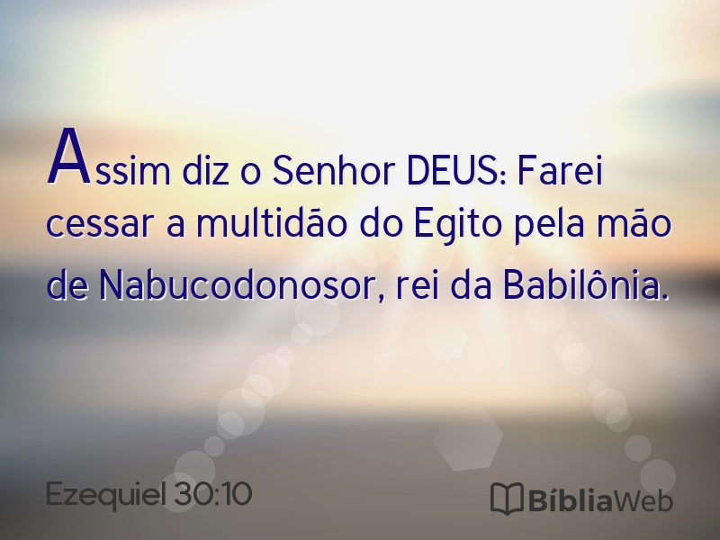 Ezequiel 30:10 em imagem para compartilhar