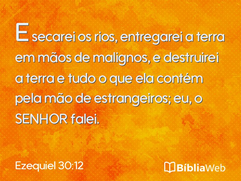 Ezequiel 30:12 em imagem para compartilhar