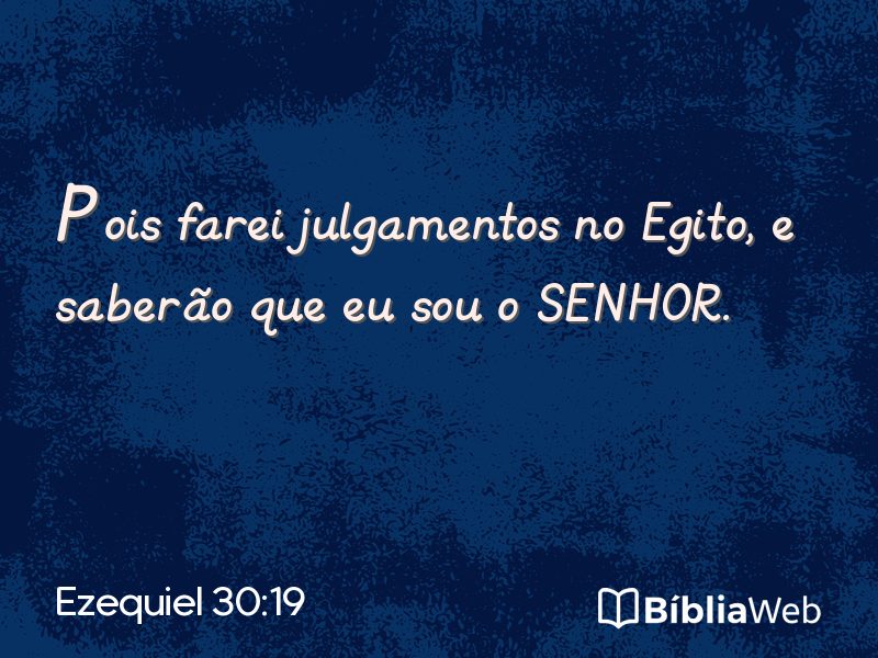 Ezequiel 30:19 em imagem para compartilhar