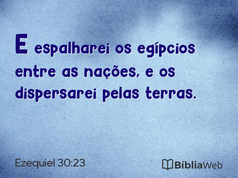 Ezequiel 30:23 em imagem para compartilhar