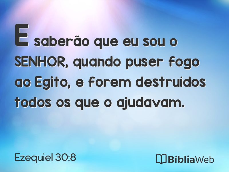 Ezequiel 30:8 em imagem para compartilhar