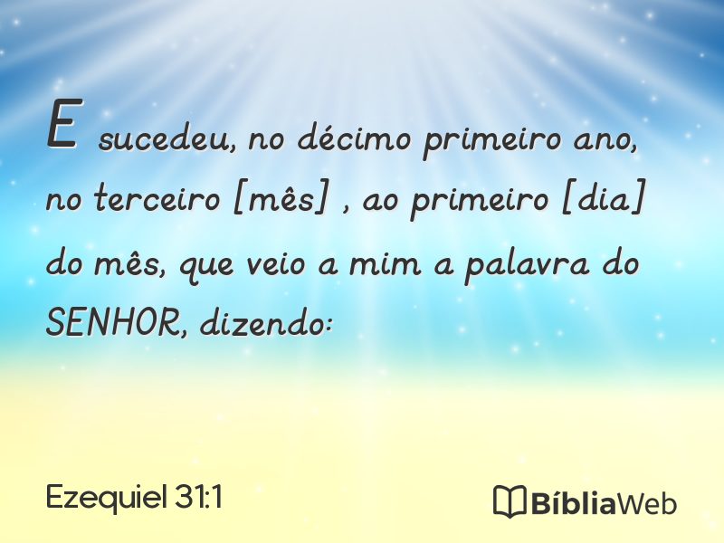 Ezequiel 31:1 em imagem para compartilhar