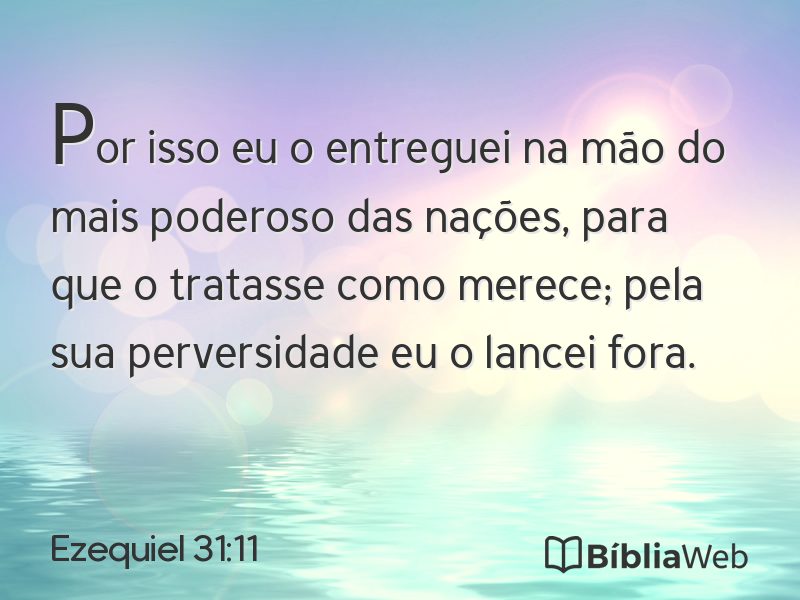 Ezequiel 31:11 em imagem para compartilhar