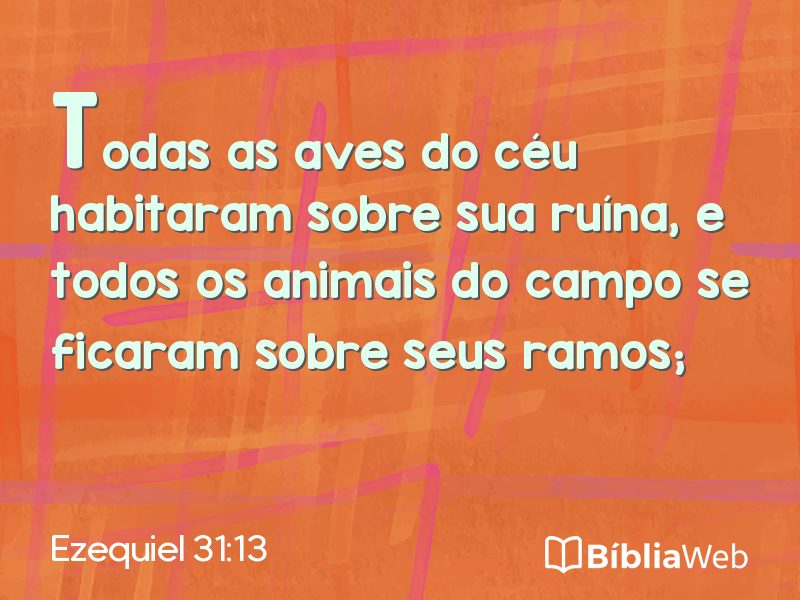 Ezequiel 31:13 em imagem para compartilhar