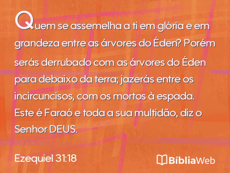 Ezequiel 31:18 em imagem para compartilhar