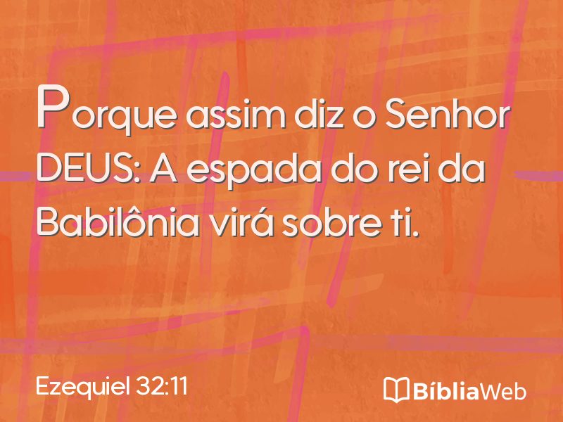 Ezequiel 32:11 em imagem para compartilhar