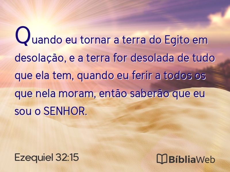 Ezequiel 32:15 em imagem para compartilhar