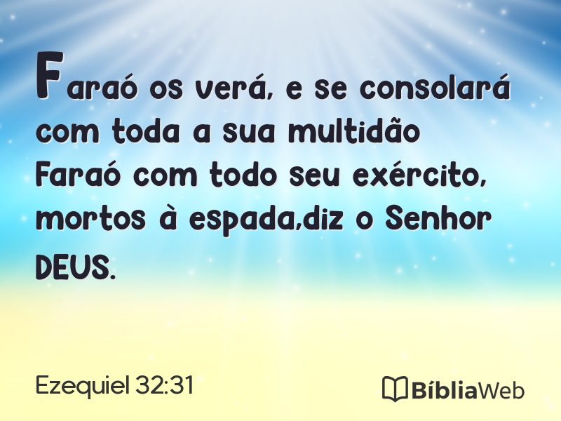 Ezequiel 32:31 em imagem para compartilhar