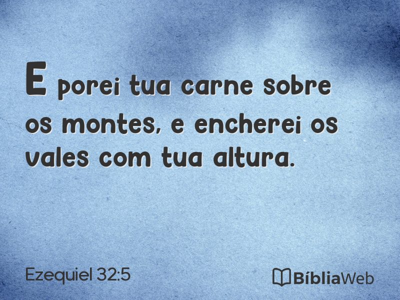 Ezequiel 32:5 em imagem para compartilhar