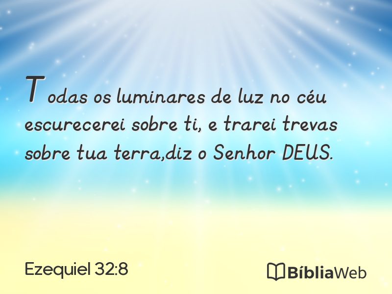 Ezequiel 32:8 em imagem para compartilhar