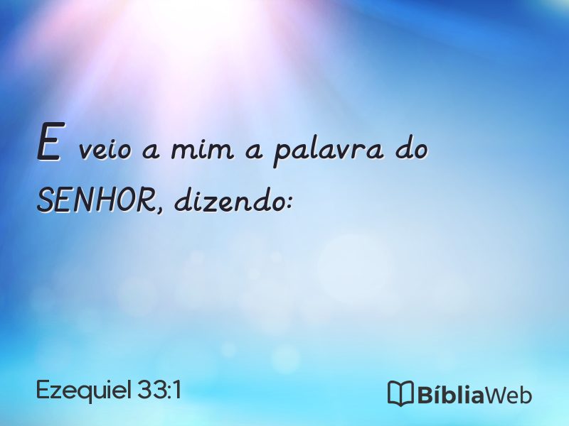 Ezequiel 33:1 em imagem para compartilhar