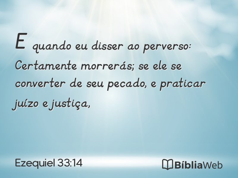 Ezequiel 33:14 em imagem para compartilhar
