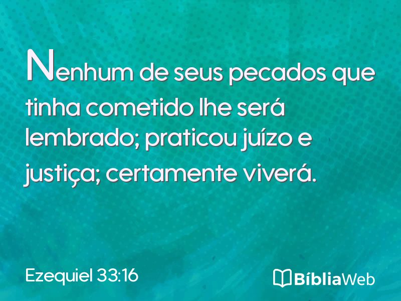 Ezequiel 33:16 em imagem para compartilhar