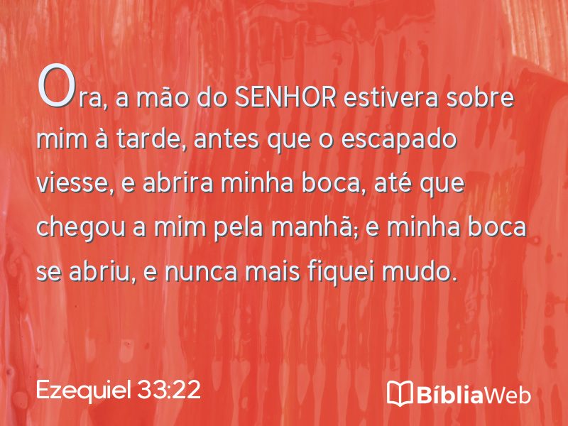 Ezequiel 33:22 em imagem para compartilhar
