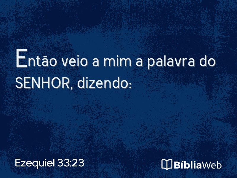 Ezequiel 33:23 em imagem para compartilhar
