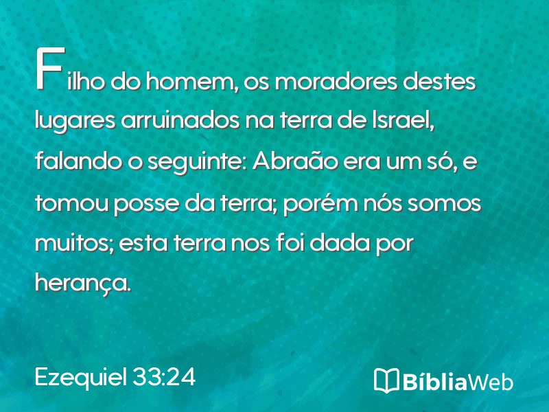Ezequiel 33:24 em imagem para compartilhar