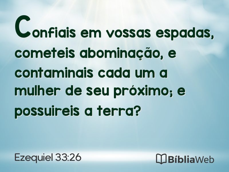 Ezequiel 33:26 em imagem para compartilhar