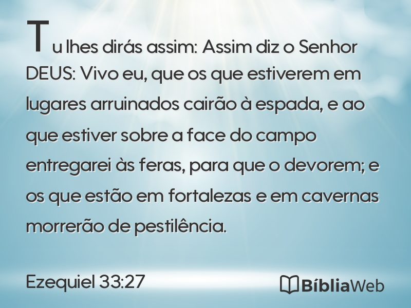 Ezequiel 33:27 em imagem para compartilhar